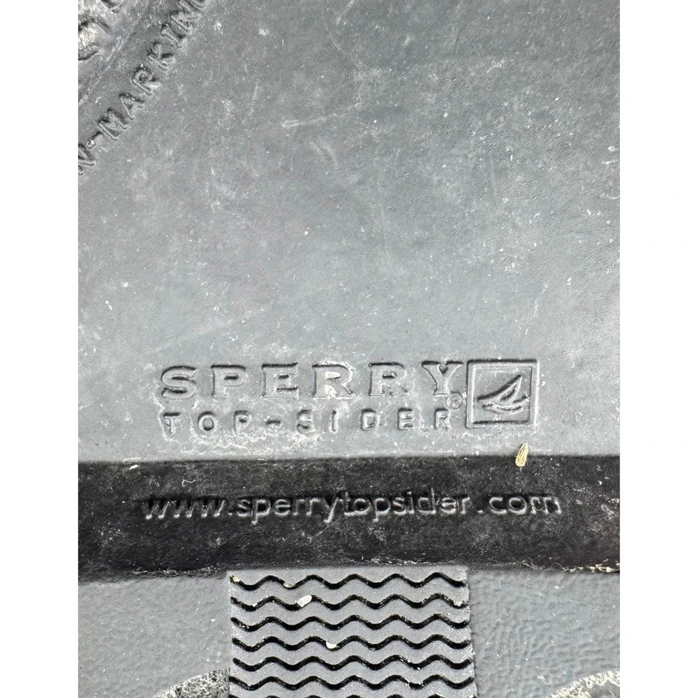 Sperry Saltwater Duck Boots Womens 7 Black Quilted Waterproof Rain‎ STS83693